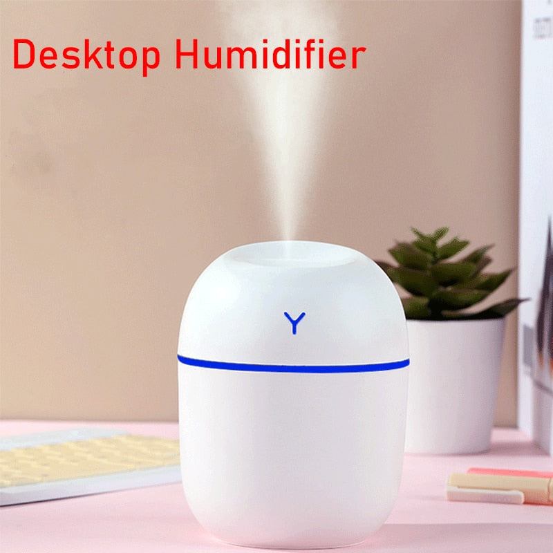 New Mini 220ML Air Humidifier USB Aroma Essential Oil Diffuser Humidificador for Home Car Office with LED Night Lamp Freshner