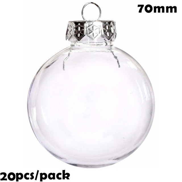 Promotion - 20 Pieces x DIY Paintable/Shatterproof Christmas Bauble/Ball Decoration 80mm Plastic Disc Ornament