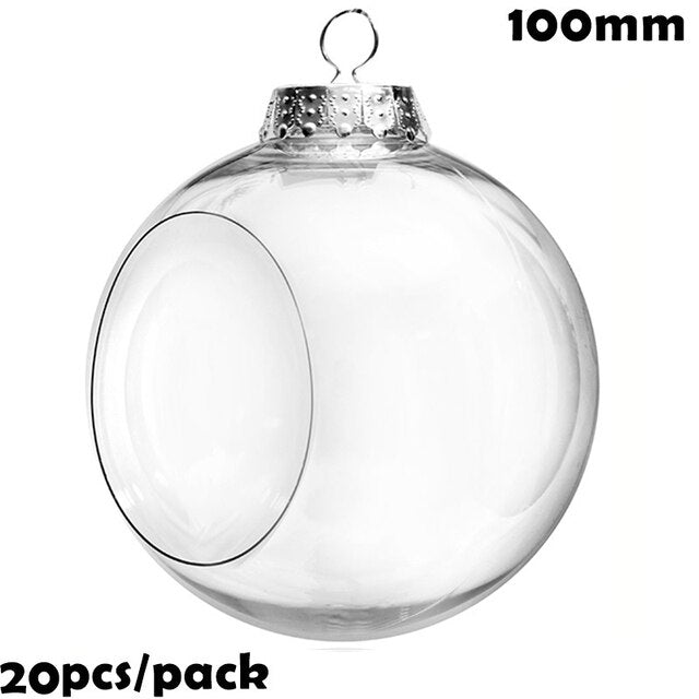 Promotion - 20 Pieces x DIY Paintable/Shatterproof Christmas Bauble/Ball Decoration 80mm Plastic Disc Ornament