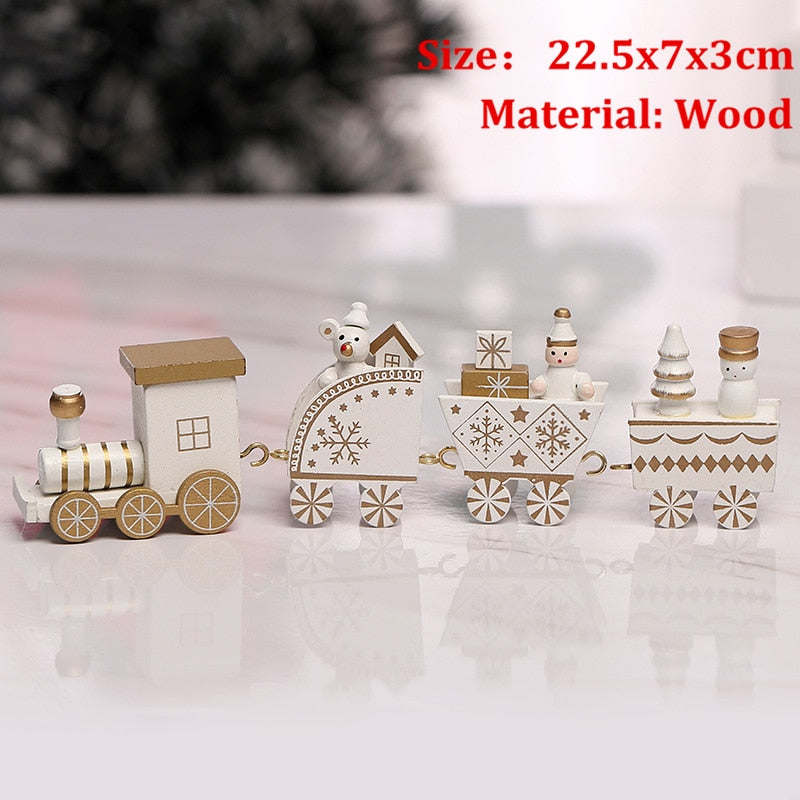 Christmas 4 Knots Train Ornament Christmas Decoration for Home 2022 Kids Gift Natal Navidad Noel Xmas Decor New Year 2023 PVC