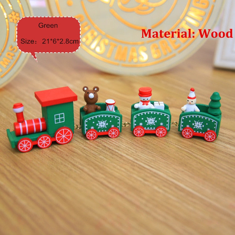 Christmas 4 Knots Train Ornament Christmas Decoration for Home 2022 Kids Gift Natal Navidad Noel Xmas Decor New Year 2023 PVC