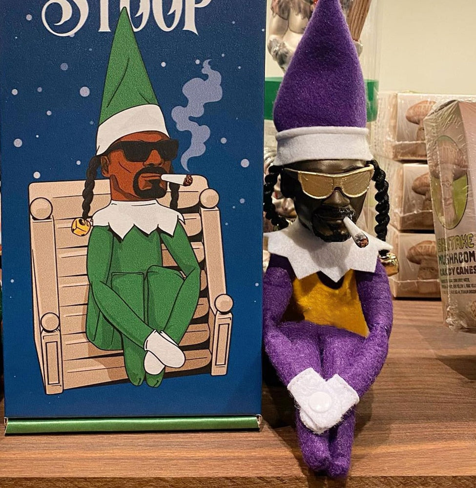 Snoop on A Stoop Christmas Elf Doll Spy on A Bent Christmas Elf Doll Home Decoration New Year Christmas Gift Toy