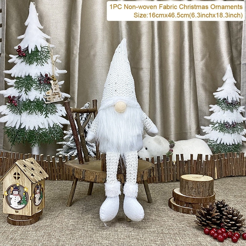 Santa Claus Christmas Doll Merry Christmas Decorations for Home Elk Christmas Ornaments Xmas Tree Decor 2022 Navidad Natal Gifts