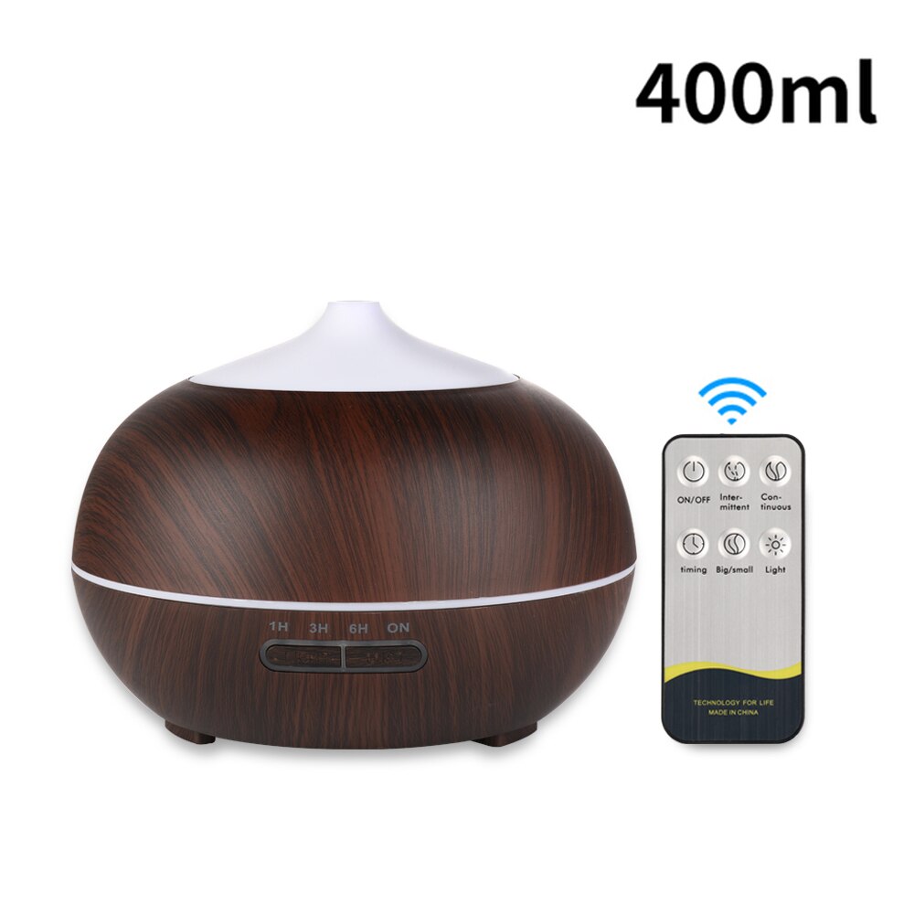 saengQ Aroma Diffuser Electric Air Humidifier Remote Control Cool Mist Maker Fogger Essential Oil Diffuser With LED Lamp