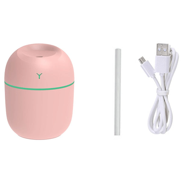 New Mini 220ML Air Humidifier USB Aroma Essential Oil Diffuser Humidificador for Home Car Office with LED Night Lamp Freshner