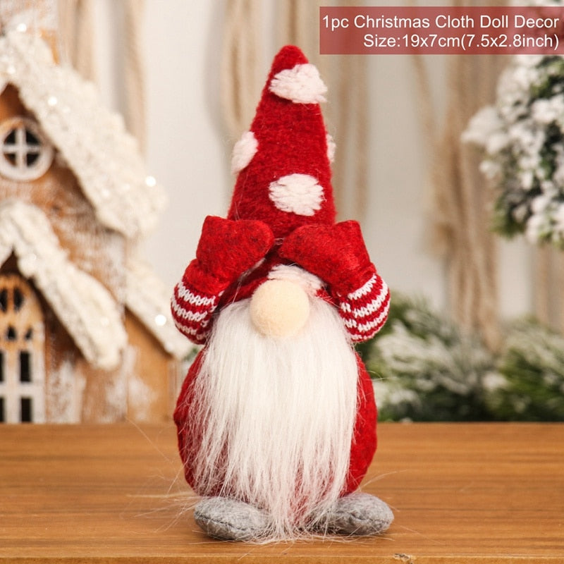 Santa Claus Christmas Doll Merry Christmas Decorations for Home Elk Christmas Ornaments Xmas Tree Decor 2022 Navidad Natal Gifts