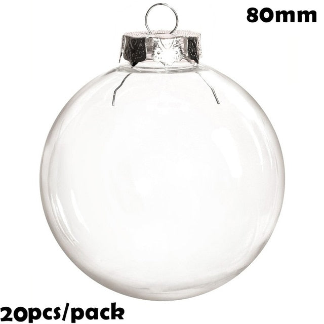 Promotion - 20 Pieces x DIY Paintable/Shatterproof Christmas Bauble/Ball Decoration 80mm Plastic Disc Ornament