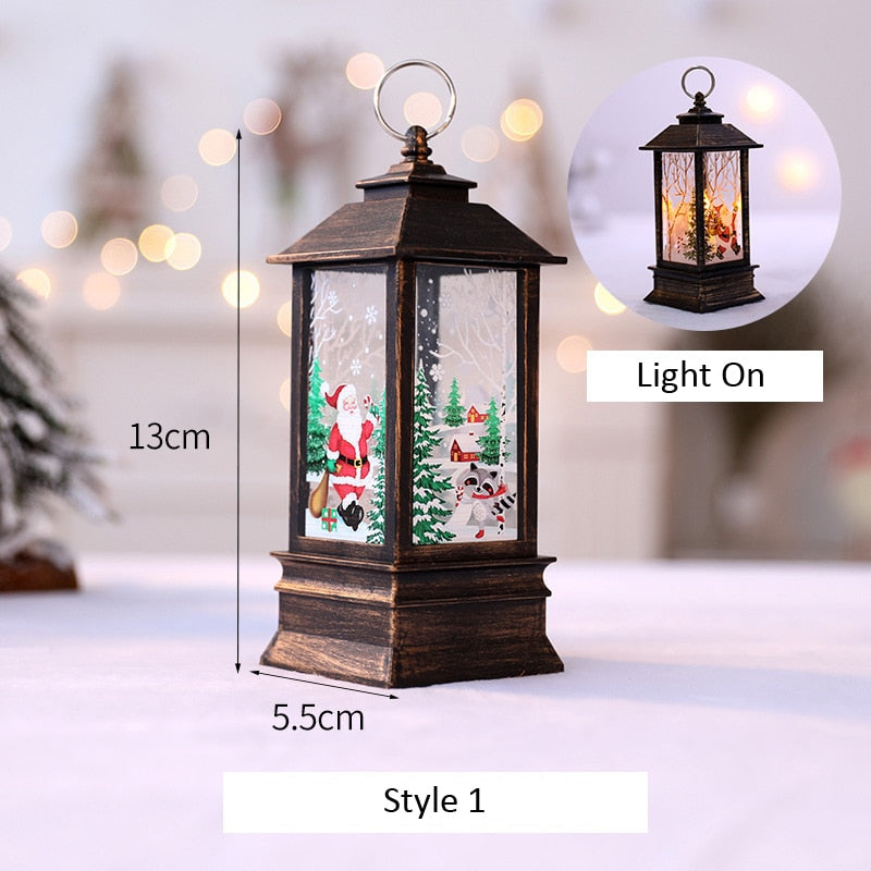 Santa Claus Garland Snowman Elk String Light Christmas Tree Decor for Home Xmas Ornaments Navidad Gifts Noel 2022 New Year 2023