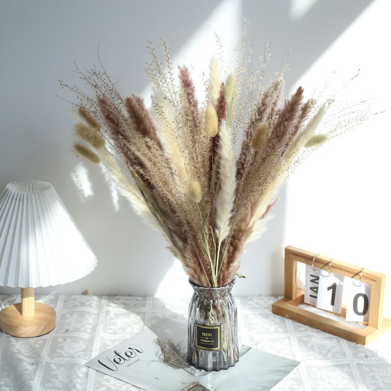 Wheat for Decoration Natural Dried Flowers Panpas Dried Pampas Grass Reed Home Decor Eternal Flower Bohemian Wedding Pampass