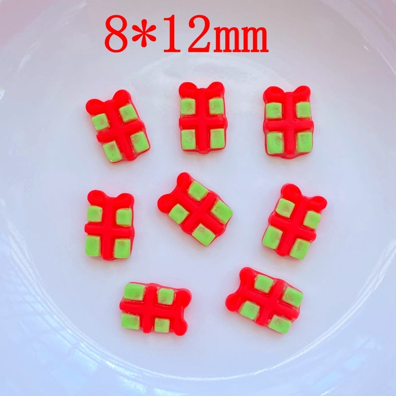 30Pcs New Cute Mini Christmas Collection Resin Flatback Cabochon Scrapbook Kawaii Embellishments Accessories