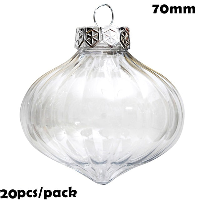 Promotion - 20 Pieces x DIY Paintable/Shatterproof Christmas Bauble/Ball Decoration 80mm Plastic Disc Ornament