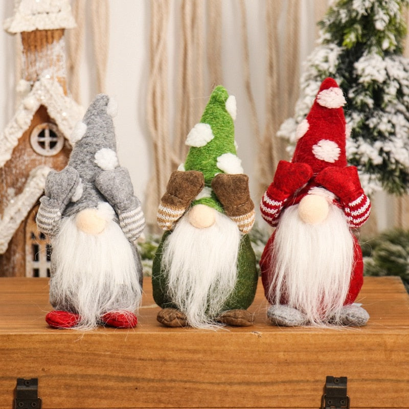 Santa Claus Christmas Doll Merry Christmas Decorations for Home Elk Christmas Ornaments Xmas Tree Decor 2022 Navidad Natal Gifts