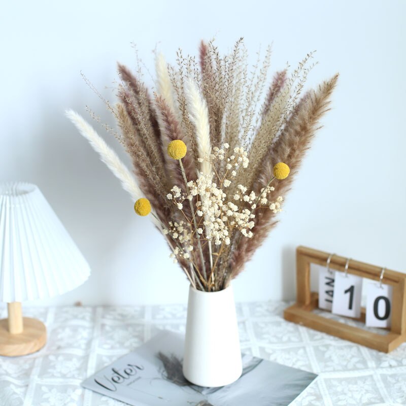 Wheat for Decoration Natural Dried Flowers Panpas Dried Pampas Grass Reed Home Decor Eternal Flower Bohemian Wedding Pampass