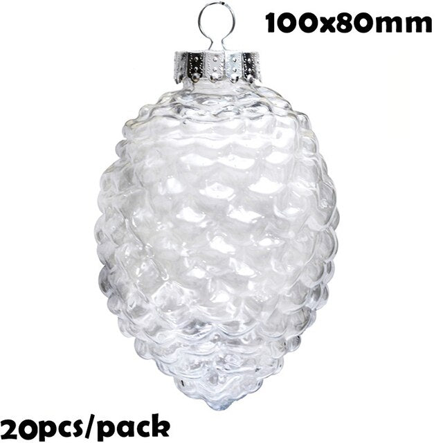 Promotion - 20 Pieces x DIY Paintable/Shatterproof Christmas Bauble/Ball Decoration 80mm Plastic Disc Ornament